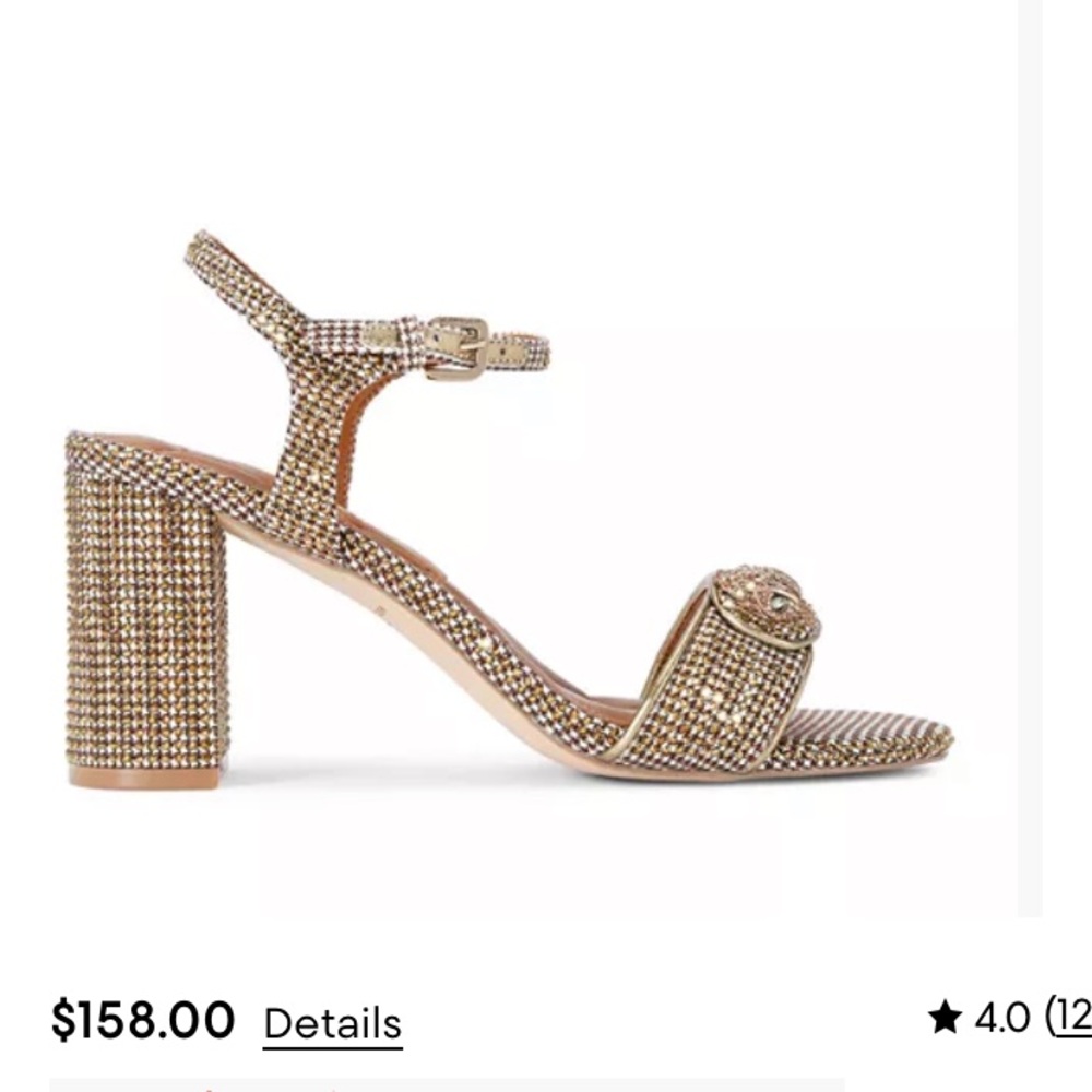 New: Kurt Geiger Kensington Langley Embellished Houndstooth Logo Heel. Size 38